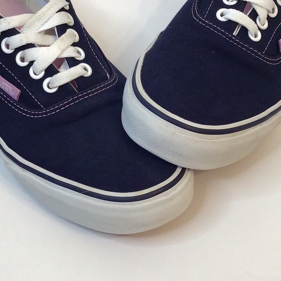 VANS BLACK AND PINK OFF THE WALL LOW TOP SNEAKERS SZ MENS 8 WOMEN 9.5 - Picture 5 of 11